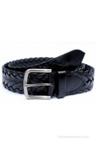 Tops Men, Women Casual Black Genuine Leather Belt(Black)
